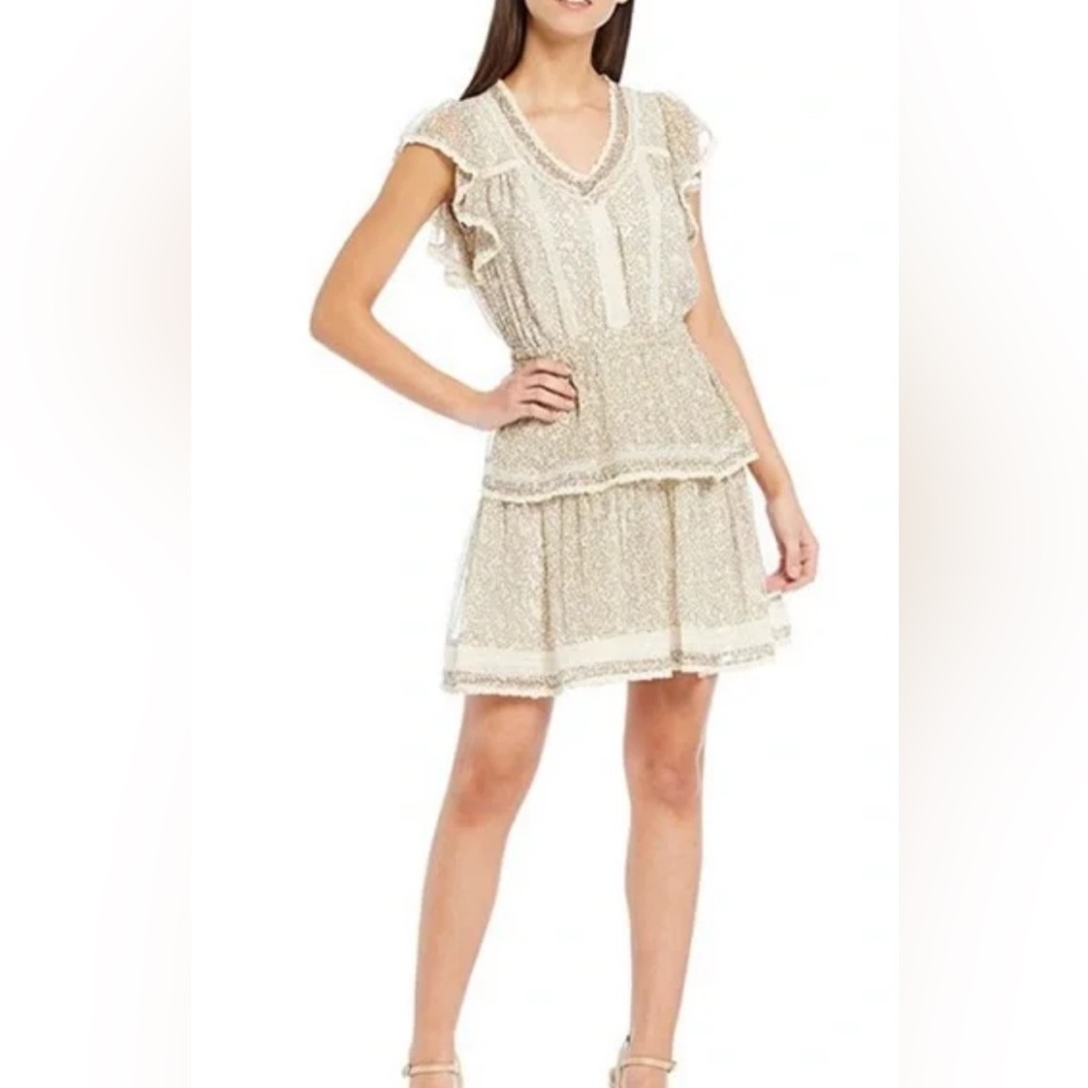 Chelsea & Violet Cream Lace Midi Dress